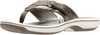 Footwear Women Clarks Breeze Sea Flip-Flop Teal / Taupe / Pewter