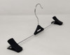 HANGERS CLOTHES 10PCS BLACK & SILVER WITH CLIPS