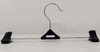 HANGERS CLOTHES 10PCS BLACK & SILVER WITH CLIPS