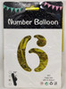 PARTY BALLOONS FOIL TYPE NUMBERS 32" GOLD R09-156