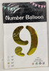 PARTY BALLOONS FOIL TYPE NUMBERS 32" GOLD R09-156