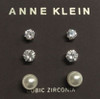 Fashion Jewelry Anne Klein Earring Set Pearl/CZ