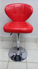 BAR STOOL 02 CHROME & RED