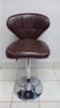 BAR STOOL 02 CHROME & BROWN