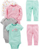 Baby Bodysuit Set Simple Joys by Carter's Pink 6pcs