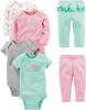 Baby Bodysuit Set Simple Joys by Carter's Pink 6pcs