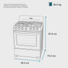 STOVE 6 BURNER MABE 30" EM7620BAPN EM7620N BLACK
