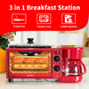 BREAKFAST STATION 3IN1 MULTIFUNCTION DECAKILA KUEV003R COFFEE MAKER TOASTER GRIDDLE