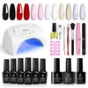 Nails Beetles Gel polish Kit w/ 48w UV lamp Black/red