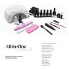 Nails Beetles Gel Polish Kit w/ 48w UV lamp Pink French White