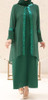 Gown Abaya Dress Plus Size Emerald