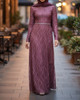 Dress Evening lace Lined Plus Size Burgandy / Blue / Pink