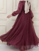 Dress Evening Chiffon Dark Rose