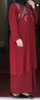 Gown Abaya Burgandy Stone