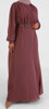 Dress Evening Chiffon Lined w/belt Mauve / Grey