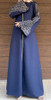 Gown Abaya Embroidery Sleeve Zipper