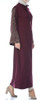 Gown Abaya Embroidery Sleeve Zipper