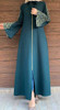 Gown Abaya Embroidery Sleeve Zipper