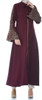Gown Abaya Embroidery Sleeve Zipper