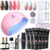 Nail Modelones Poly Extension Gel Kit 6 Colors w/ 48W Lamp