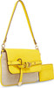 Bag Anne Klein Shoulder Yellow w/Card Case