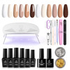 Nail Beetles Gel Polish Kit w/lamp Pastels / Nude