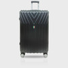 LUGGAGE SUITCASE TUCCI Italy LARGE 28" BORDO T0323-28IN-BLK ABS HARD COVER 4 WHEEL SPINNER BLACK