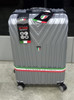 LUGGAGE SUITCASE TUCCI Italy LARGE 28" BORDO T0323-28IN-SILWT ABS HARD COVER 4 WHEEL SPINNER SILVER WHITE
