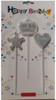PARTY BIRTHDAY CANDLE 3PCS PACK CROWN STAR HEART LQ425 6114