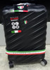 LUGGAGE SUITCASE TUCCI Italy MEDIUM 24" STORTO T0324-24IN-BLK ABS HARD COVER 4 WHEEL SPINNER BLACK