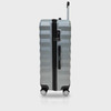 LUGGAGE SUITCASE TUCCI Italy LARGE 28" STORTO T0324-28IN-SILWT ABS HARD COVER 4 WHEEL SPINNER SILVER WHITE