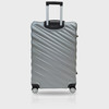 LUGGAGE SUITCASE TUCCI Italy MEDIUM 24" STORTO T0324-24IN-SILWT ABS HARD COVER 4 WHEEL SPINNER SILVER WHITE