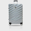 LUGGAGE SUITCASE TUCCI Italy CARRY ON 20" STORTO T0324-20IN-SILWT ABS HARD COVER 4 WHEEL SPINNER SILVER WHITE