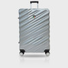LUGGAGE SUITCASE TUCCI Italy 3PCS SET STORTO T0324-03PC-SILWT 20" + 24" + 28" ABS HARD COVER 4 WHEEL SPINNER SILVER WHITE