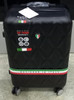 LUGGAGE SUITCASE TUCCI Italy MEDIUM 24" ALVEARE T0328-24IN-BLK ABS HARD COVER 4 WHEEL SPINNER BLACK