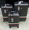 LUGGAGE SUITCASE TUCCI Italy 3PCS SET ALVEARE T0328-03PC-DGR 20" + 24" + 28" ABS HARD COVER 4 WHEEL SPINNER DARK GREY