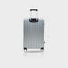 LUGGAGE SUITCASE TUCCI Italy MEDIUM 24" BARATRO T0331-24IN-SILWT ABS HARD COVER 4 WHEEL SPINNER SILVER WHITE