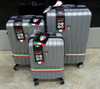 LUGGAGE SUITCASE TUCCI Italy 3PCS SET BARATRO T0331-03PC-SILWT 20" + 24" + 28" ABS HARD COVER 4 WHEEL SPINNER SILVER WHITE