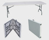 TABLE FOLDING PLASTIC WHITE 6FT Z183 YW-00458/22