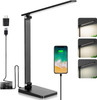 Desk Lamp LED Black USB Charging Port