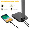 Desk Lamp LED Black USB Charging Port