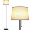 Floor Lamp Modern Tall Linen Shade