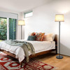 Floor Lamp Modern Tall Linen Shade