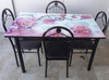 GLASS DINING TABLE B13 WITH 4 CHAIR SET