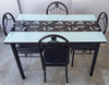GLASS DINING TABLE A31-2022 WITH 4 CHAIR SET