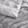 Comforter Set Bedsure Queen Grey Floral w/ 2 Pillow Cases