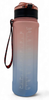 WATER BOTTLE 2259 TWO TONE PLASTIC 1000ML 7.5 X 26.5CM LARGE / Blue Cap / Blue Cap / Blue Cap