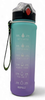 WATER BOTTLE 2259 TWO TONE PLASTIC 1000ML 7.5 X 26.5CM LARGE / Blue Cap / Blue Cap / Blue Cap