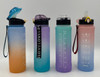 WATER BOTTLE 2259 TWO TONE PLASTIC 1000ML 7.5 X 26.5CM LARGE
