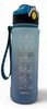 WATER BOTTLE 2255P TWO TONE PLASTIC 800ML 7.5 X 24.5CM LARGE / Black Cap